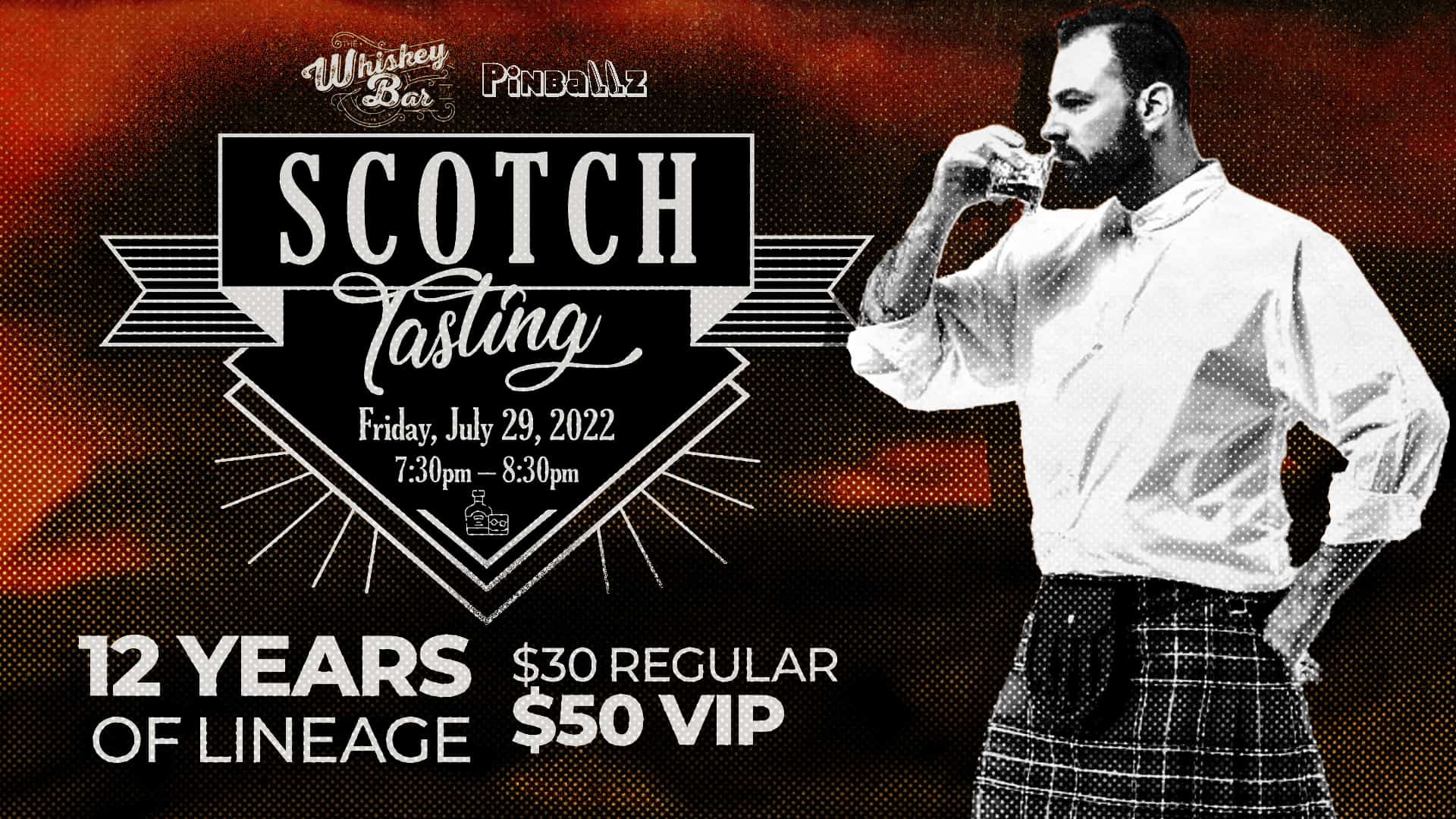 Pinballz Lake Creek Scotch Whiskey Tasting July 2022