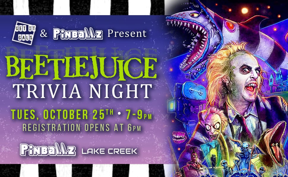 Beetlejuice Trivia Website Pinballz Lake Creek Arcade Family Fun Fact Games GoKarts
