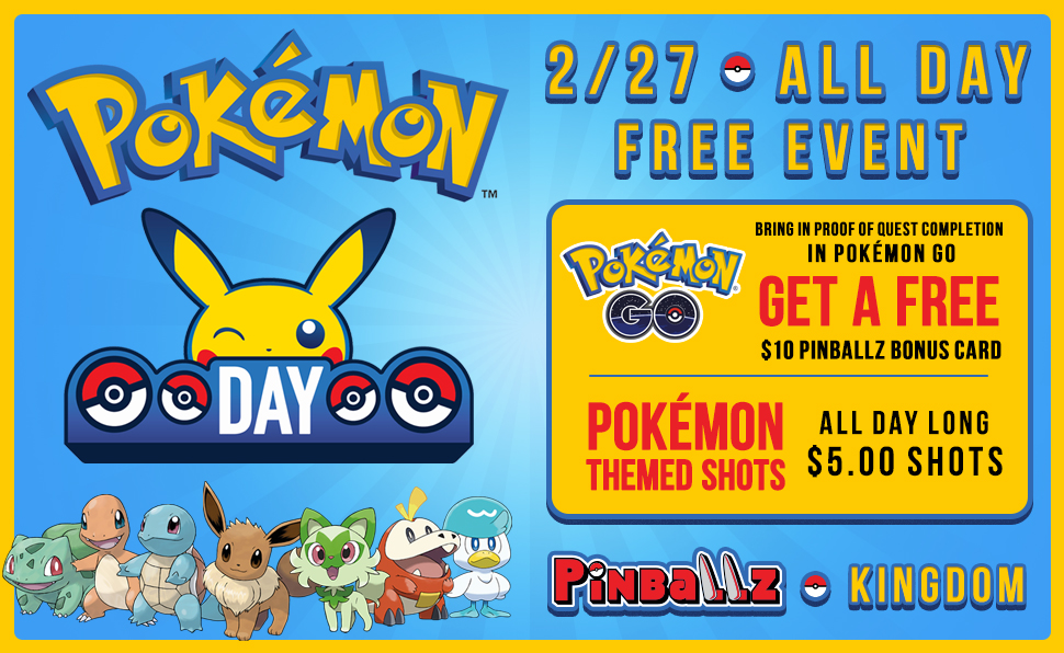 Pokemon Day kingdom arcade fun games special gift shots